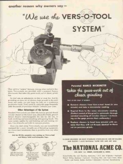 national acme company 1953 we use the vers-o-tool sytem vintage ad