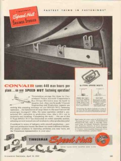 tinnerman products inc 1953 convair speed nut fastening vintage ad tinnerman products inc 1953 convair speed nut fastening vintage ad