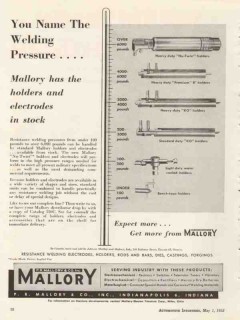 p r mallory company 1953 you name the welding pressure vintage ad p r mallory company 1953 you name the welding pressure vintage ad
