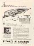 reynolds metals company 1953 aluminum takes to the highway vintage ad