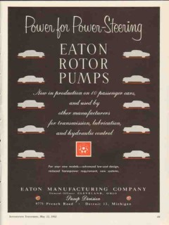 eaton mfg company 1953 power-steering rotor pumps vintage ad eaton mfg company 1953 power-steering rotor pumps vintage ad