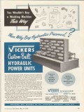 vickers inc 1953 this way custom-built hydraulic power unit vintage ad