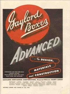 gaylord container corp 1946 boxes advanced design materials vintage ad gaylord container corp 1946 boxes advanced design materials vintage ad