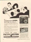 pacific-western gear products 1946 problem involves gearing vintage ad