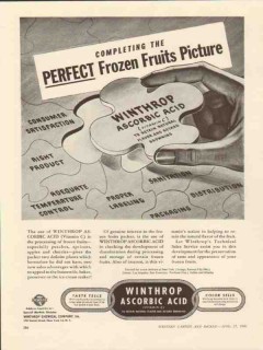 winthrop chemical company 1946 perfect frozen fruits vintage ad
