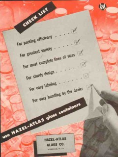 hazel-atlas glass company 1946 check list use containers vintage ad hazel-atlas glass company 1946 check list use containers vintage ad