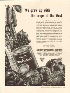 schmidt lithograph company 1946 grew up crops of the west vintage ad schmidt lithograph company 1946 grew up crops of the west vintage ad