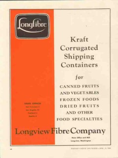 longview fibre company 1946 corrugated shipping containers vintage ad longview fibre company 1946 corrugated shipping containers vintage ad