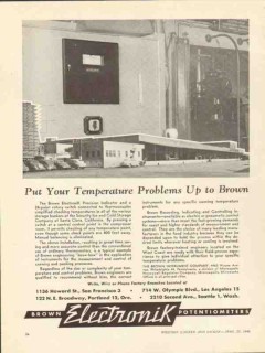 brown instrument co 1946 temperature problems electronik vintage ad