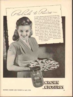 m wolff and sons 1946 olive butter western crown closures vintage ad