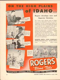 rogers brothers seed company 1946 the high plains of idaho vintage ad