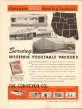 Conveyor Company 1946 serving western vegetable packers vintage ad