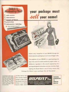 milprint inc 1946 your package must sell your name food vintage ad milprint inc 1946 your package must sell your name food vintage ad