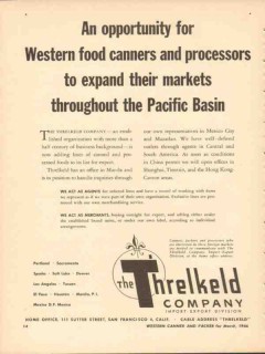 threlkeld company 1946 opportunity food canners processors vintage ad
