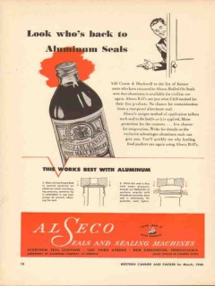 crosse and blackwell 1946 pure malt vinegar aluminum seal vintage ad