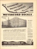 meyercord company 1946 pacific coast plant supply decals vintage ad