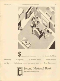 second national bank houston 1931 remodel repair home loans vintage ad second national bank houston 1931 remodel repair home loans vintage ad