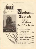 Gulf Refining Company 1931 Vintage Ad Oil Gas Paraffin Modern Methods Gulf Refining Company 1931 Vintage Ad Oil Gas Paraffin Modern Methods