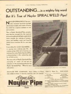 Naylor Pipe Company 1931 Vintage Ad Oil Spiralweld Toncan Outstanding Naylor Pipe Company 1931 Vintage Ad Oil Spiralweld Toncan Outstanding