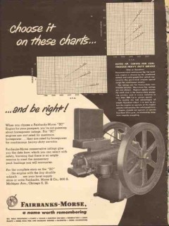 Fairbanks-Morse 1953 Vintage Ad Oil Field Choose Charts ZC Engines Fairbanks-Morse 1953 Vintage Ad Oil Field Choose Charts ZC Engines