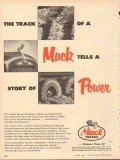 mack trucks 1953 six wheeler track tells a story of power vintage ad
