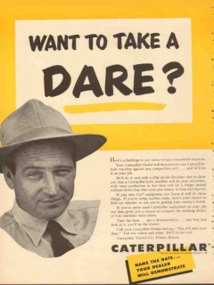 caterpillar tractor company 1953 want to take a dare vintage ad caterpillar tractor company 1953 want to take a dare vintage ad