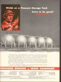 Chicago Bridge Iron Company 1953 Vintage Ad Oil Welds Storage Tanks