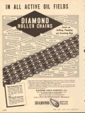 Diamond Chain Company 1953 Vintage Ad Oil Fields Rig Drill Pump Active Diamond Chain Company 1953 Vintage Ad Oil Fields Rig Drill Pump Active