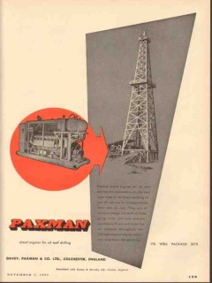 Davey Paxman Company 1953 Vintage Ad Diesel Engines Oil Well Drilling Davey Paxman Company 1953 Vintage Ad Diesel Engines Oil Well Drilling