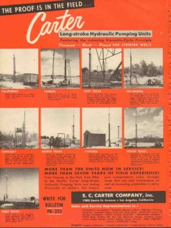 S C Carter Company 1953 Vintage Ad Oil Field Proof Pumping Units S C Carter Company 1953 Vintage Ad Oil Field Proof Pumping Units