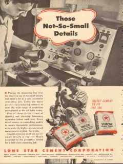 Lone Star Cement Corp 1953 Vintage Ad Oil Field Not-So-Small Details