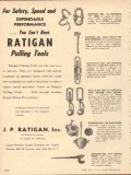 J P Ratigan Inc 1953 Vintage Ad Oil Field Pulling Tools Safety Speed J P Ratigan Inc 1953 Vintage Ad Oil Field Pulling Tools Safety Speed
