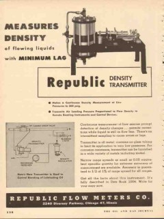 republic flow meters co 1953 measures density minimum lag vintage ad republic flow meters co 1953 measures density minimum lag vintage ad