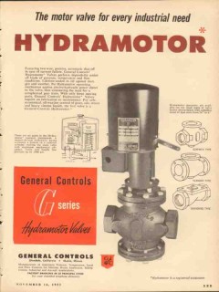 general controls 1953 hydramotor industrial motor valve vintage ad general controls 1953 hydramotor industrial motor valve vintage ad