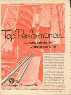 Chicago Pneumatic Tool Company 1953 Vintage Ad Oil Top Performance