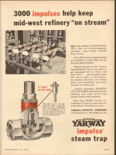 Yarnall-Waring Company 1953 Vintage Ad Oil Impulses Refinery On Stream Yarnall-Waring Company 1953 Vintage Ad Oil Impulses Refinery On Stream