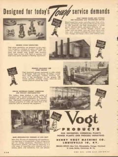 Henry Vogt Machine Company 1953 Vintage Ad Oil Tough Service Demands