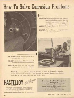 haynes stellite company 1953 how to solve corrosion problem vintage ad