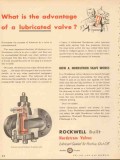 rockwell mfg company 1953 advantage lubricated valve vintage ad