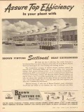 Brown Fintube Company 1953 Vintage Ad Oil Assure Top Efficiency Plant Brown Fintube Company 1953 Vintage Ad Oil Assure Top Efficiency Plant