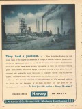 G A Harvey Company 1953 Vintage Ad Oil Refineries Europe Problem WW2