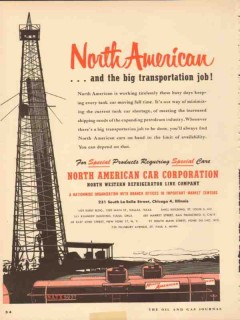 north american car corp 1953 big transportation job trains vintage ad