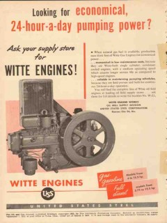 Witte Engine Works 1953 Vintage Ad Oil Field Economical Pumping Power Witte Engine Works 1953 Vintage Ad Oil Field Economical Pumping Power