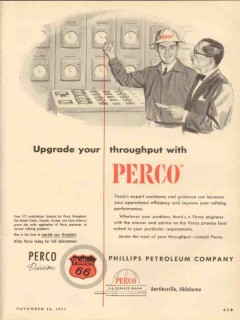 Phillips Petroleum Company 1953 Vintage Ad Perco Upgrade Throughput Phillips Petroleum Company 1953 Vintage Ad Perco Upgrade Throughput