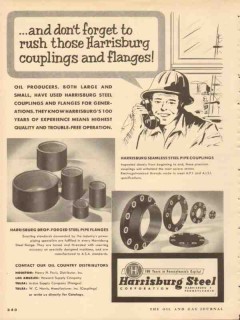harrisburg steel corp 1953 rush seemless coupling flanges vintage ad harrisburg steel corp 1953 rush seemless coupling flanges vintage ad