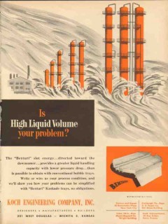 Koch Engineering Company 1953 Vintage Ad Benturi High Liquid Volume