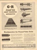 Griscom-Russell Company 1953 Vintage Ad Heat Transfer G-R Finned Tube Griscom-Russell Company 1953 Vintage Ad Heat Transfer G-R Finned Tube