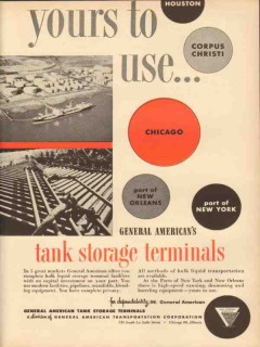 General American Transportation Corp 1953 Vintage Ad Oil Terminals Use General American Transportation Corp 1953 Vintage Ad Oil Terminals Use