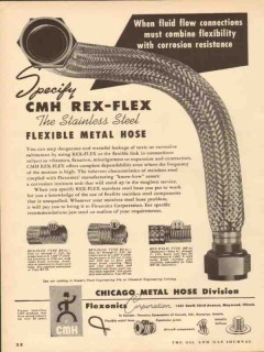 flexonics corp 1953 oil stainless steel flexible metal hose vintage ad flexonics corp 1953 oil stainless steel flexible metal hose vintage ad