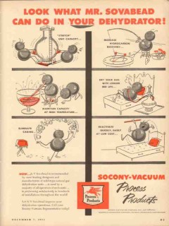 Socony Vacuum Oil Company 1953 Vintage Ad Sovabead Dehydrator Process Socony Vacuum Oil Company 1953 Vintage Ad Sovabead Dehydrator Process